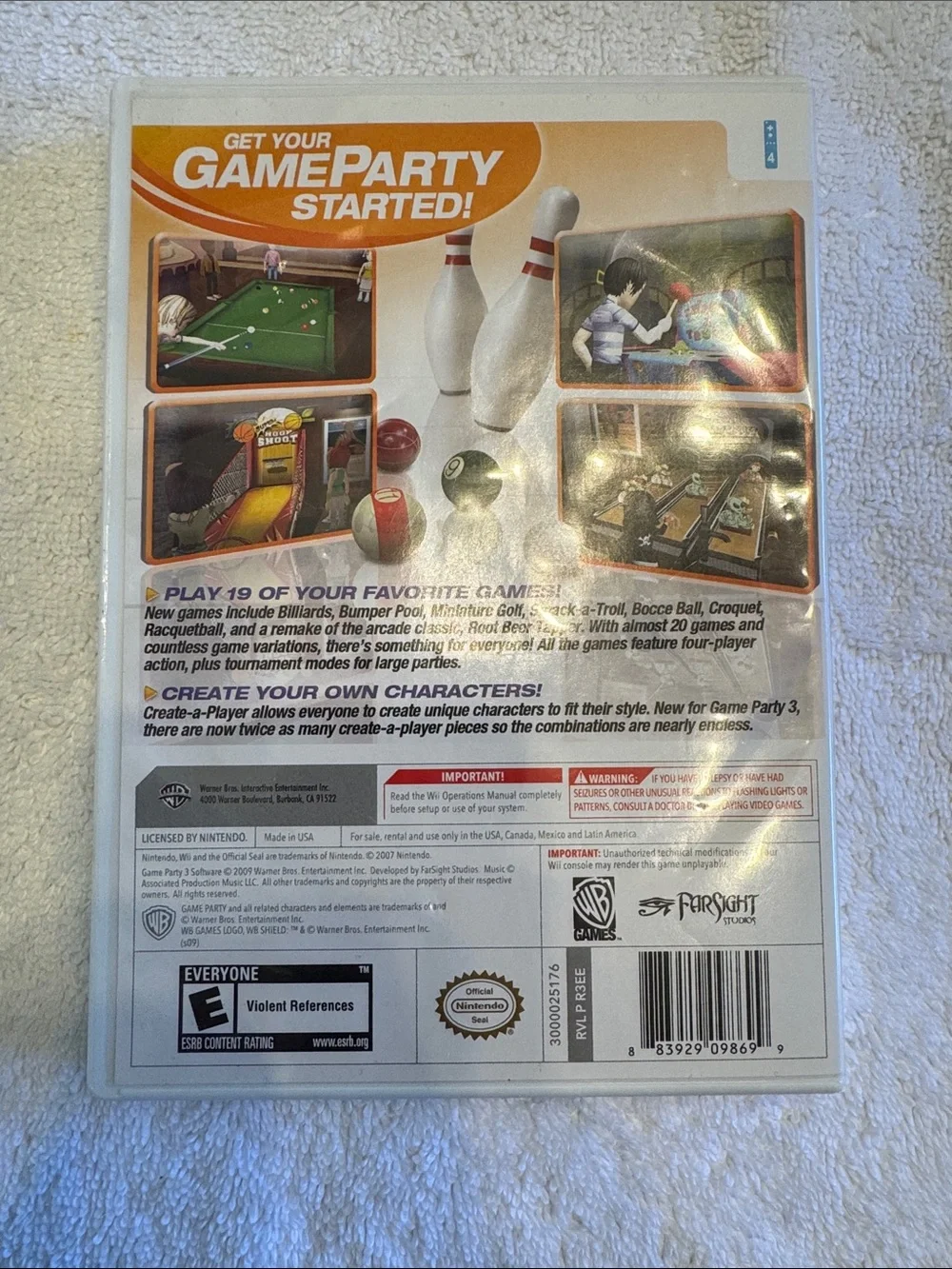 Game Party 3 (Wii) - White Controllers - WB Games